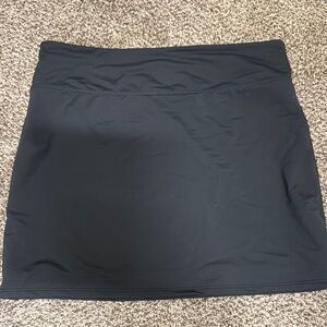 Classic Black Swim Coverup Skirt with Wide Waistband